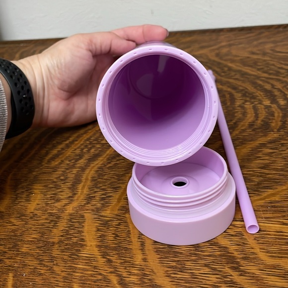 NP initials Monogram Jutte Carryall and Matte 16 oz. Tumbler Sprinkled With Pink - Picture 12 of 14